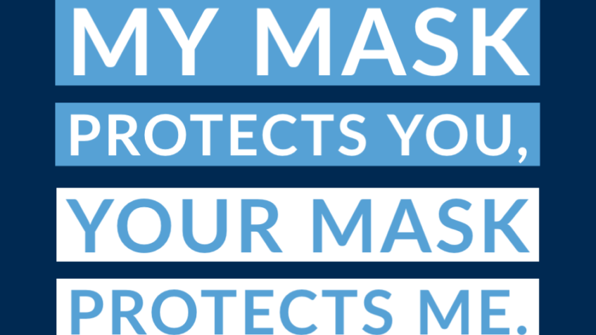 Graphic: My mask protects you, your mask protects me.