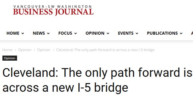 Cleveland: The only path forward is across a new I-5 bridge