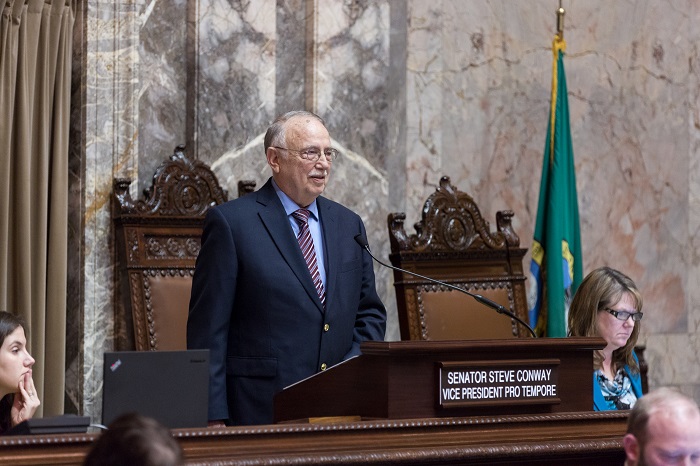 Conway presides over Senate as vice president pro tempore