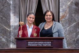 Senator Manka Dhingra with Page Aliana Pineda - Feb. 08, 2023