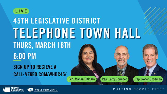 2023 45th LD telephone town hall graphic
