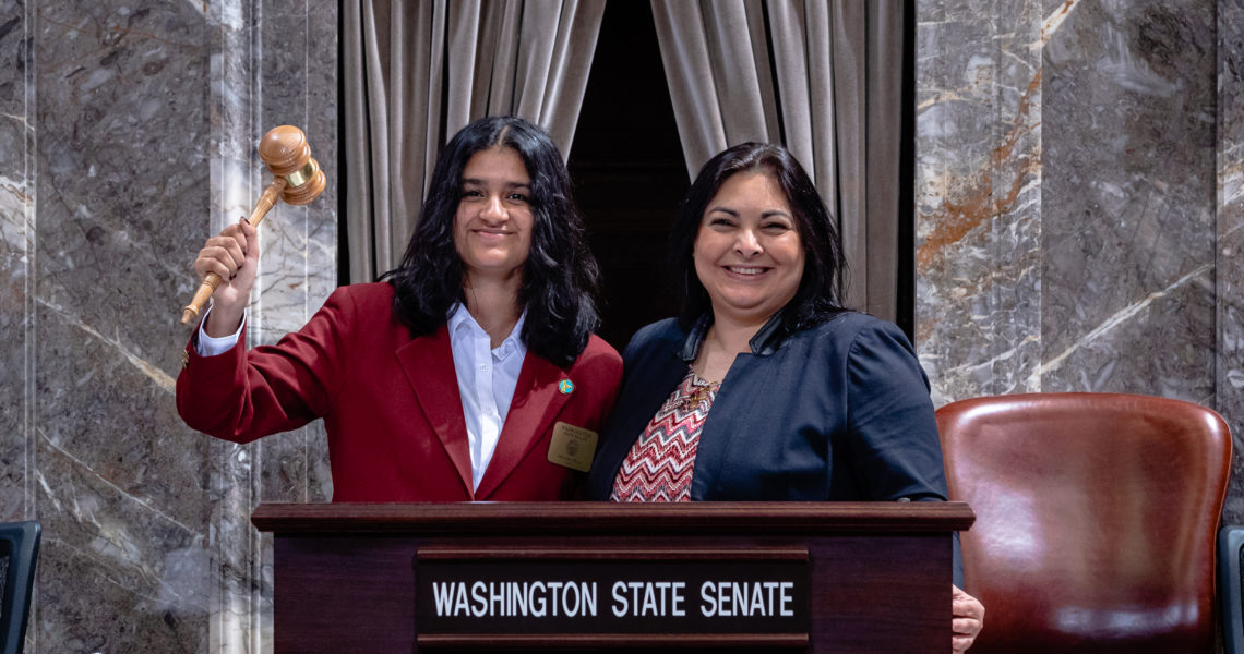 Prachi V. Desai serves as page in the Washington State Senate
