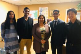 Eastlake High School students who first proposed the Stop the Bleed legislation in 2020: Gauri Srikumar, Rian Alam, Rohan Krishnan, and Jason Zhang.