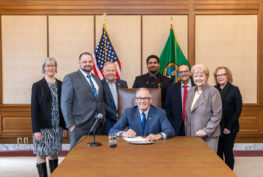 Gov. Inslee signs Substitute Senate Bill No. 5729, March 30, 2023. Relating to removing the expiration date on the cost-sharing cap for insulin. Primary Sponsor: Karen Keiser
