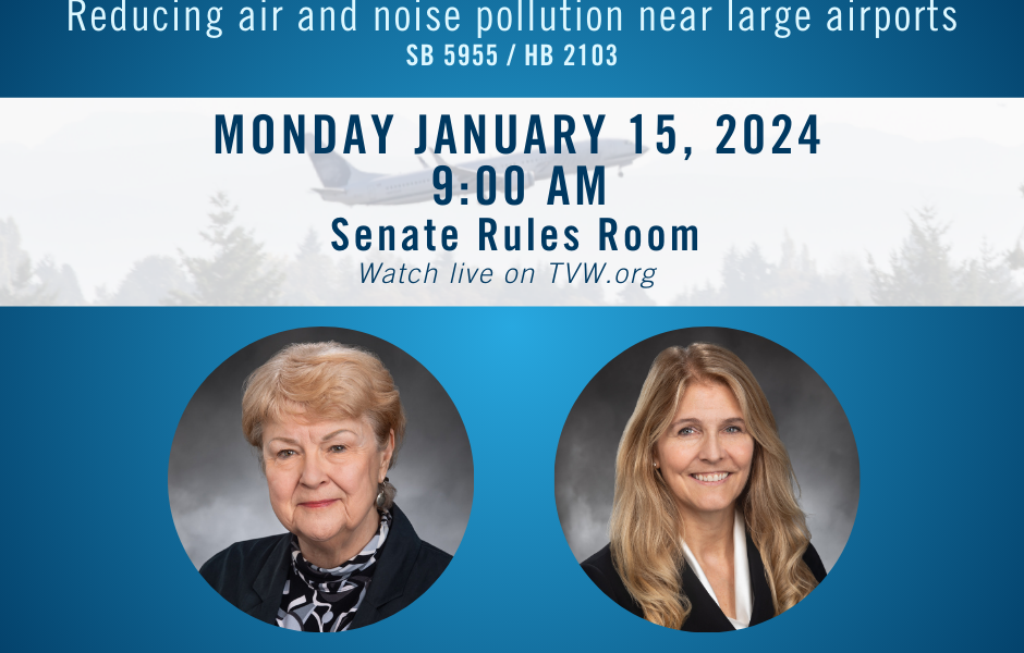 MEDIA ADVISORY: Press conference on reducing noise and air pollution near Sea-Tac Airport Monday, Jan. 15
