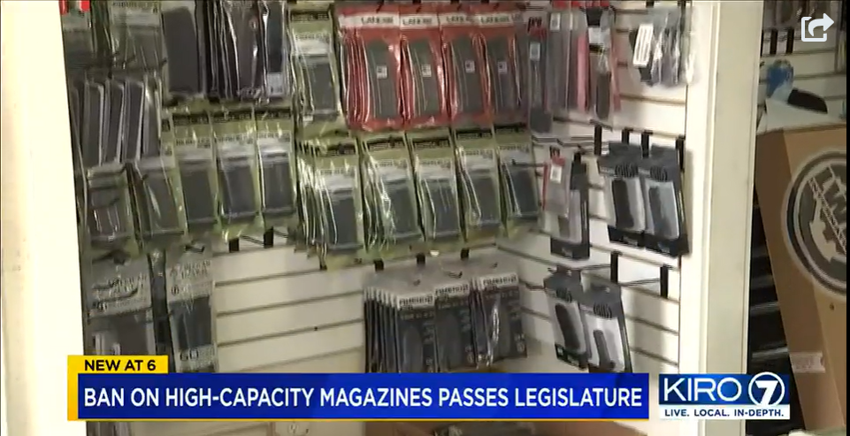 KIRO 7: Sales of high-capacity magazines brisk as bill banning them heads to Governor’s desk