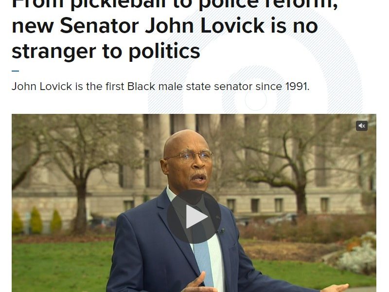 KING5: From pickleball to police reform, new Senator John Lovick is no stranger to politics