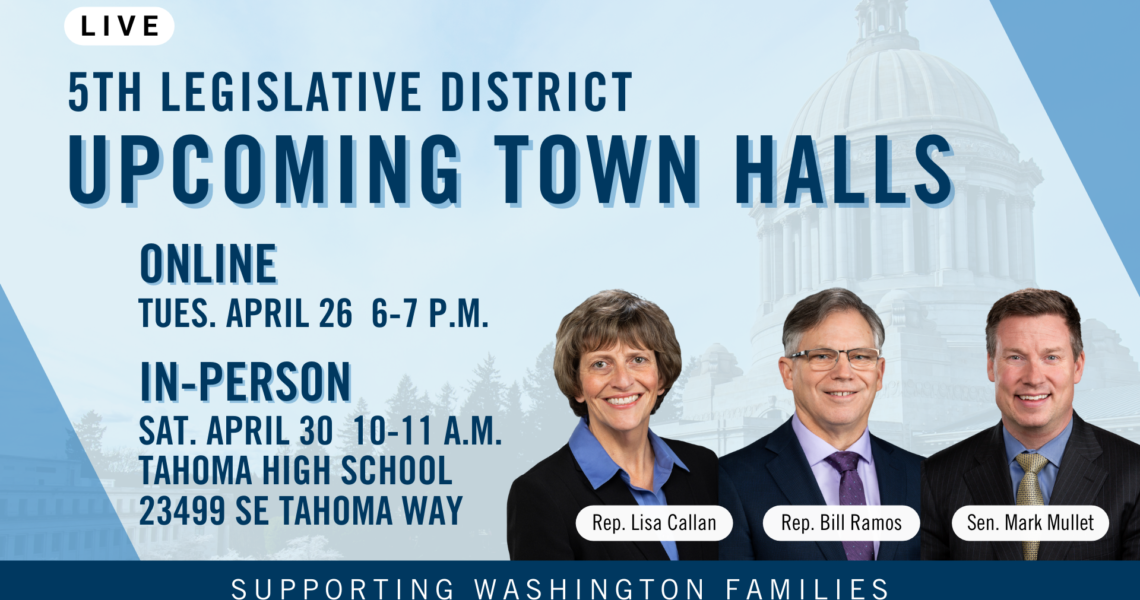 You can choose between town hall meetings on April 26 and 30