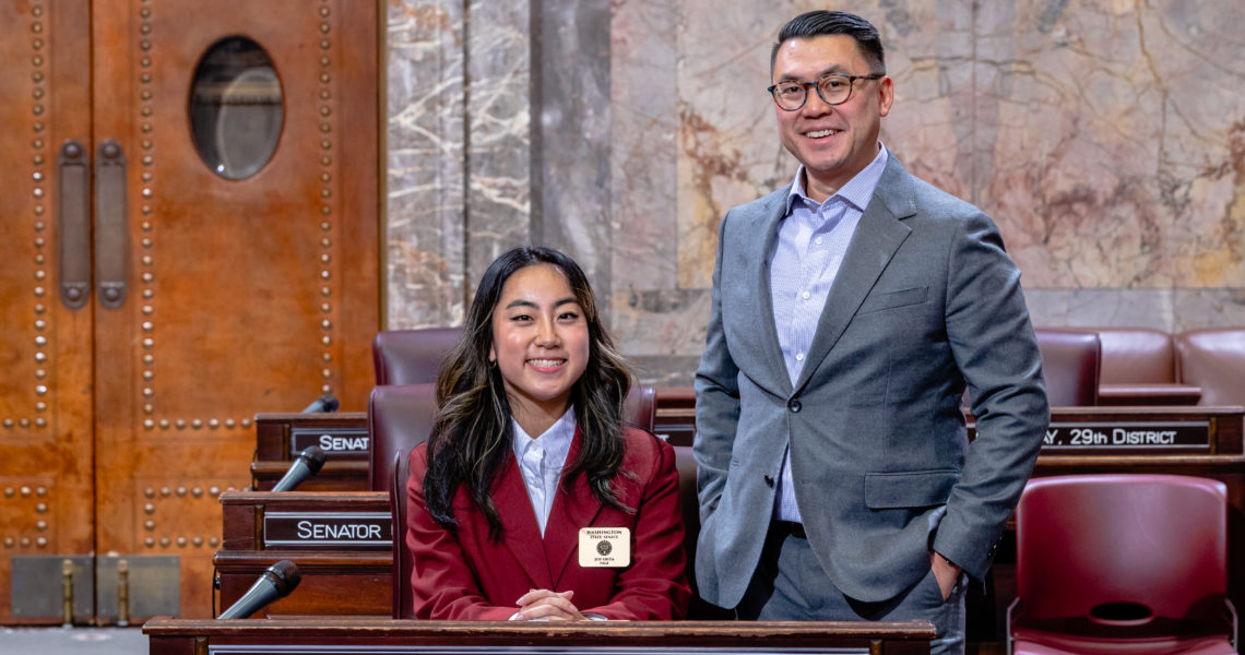 Joy Ohta serves as page in Washington State Senate