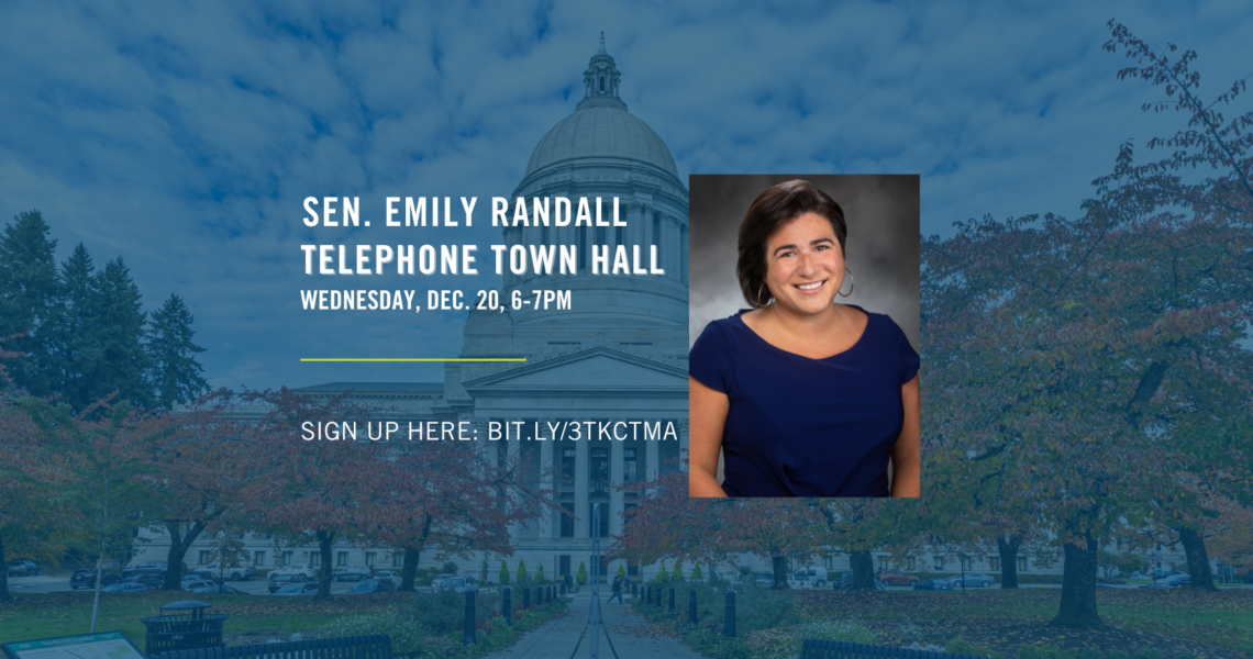 Join me for a telephone town hall Wednesday, Dec. 20