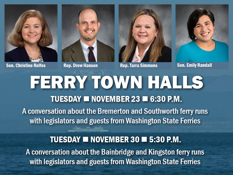 You're invited: Ferry Town Halls coming up Nov. 23 & Nov. 30
