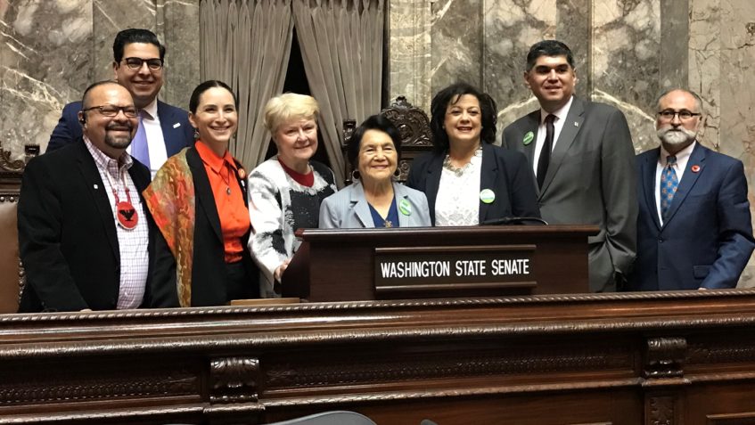 Dolores Huerta at the Washington State Senate