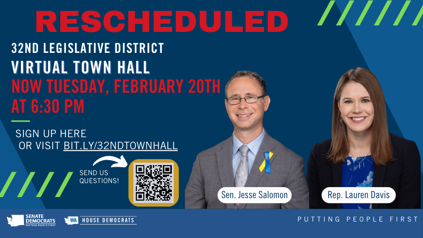 Our Town Hall Has Been Rescheduled to Tuesday, February 20th at 6:30 PM!