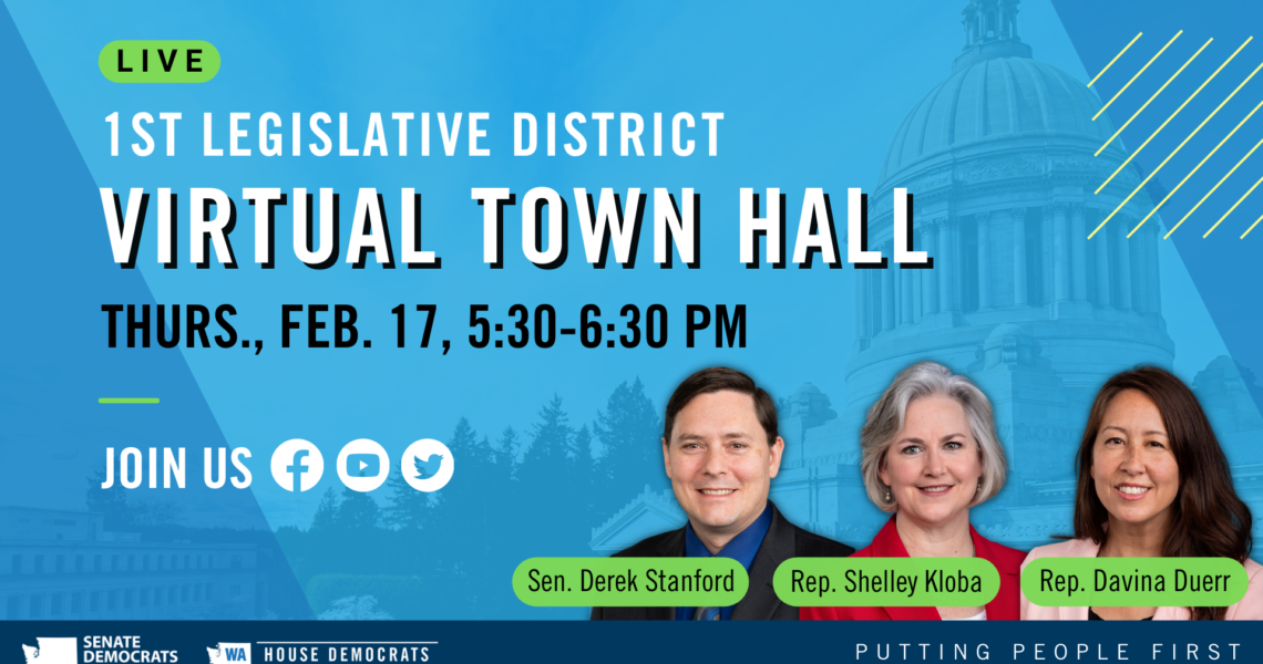 Join me for a 1st Legislative District Virtual Town Hall