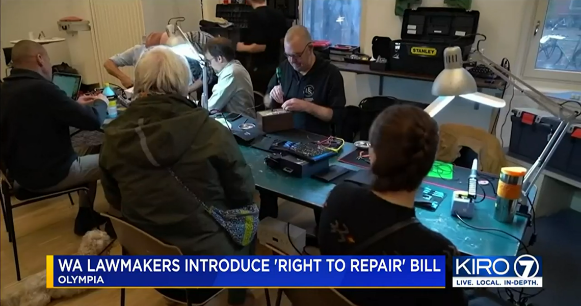 KIRO 7: ‘Right to repair’ bill would give consumers access to parts, info needed to fix their electronics