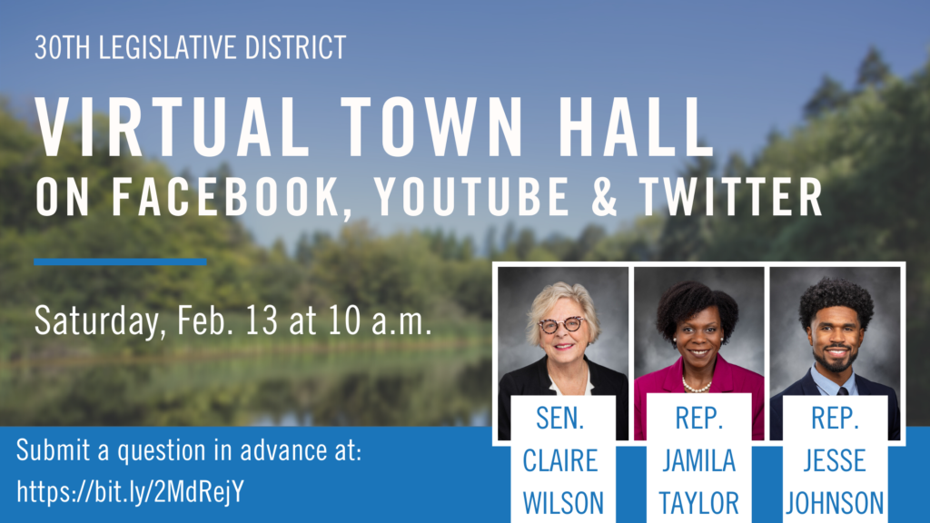 Graphic for virtual town hall