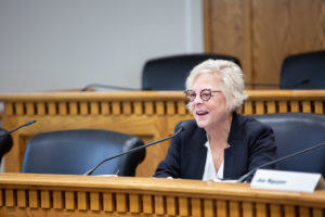Sen. Wilson speaks at a Senate committee meeting in 2019.