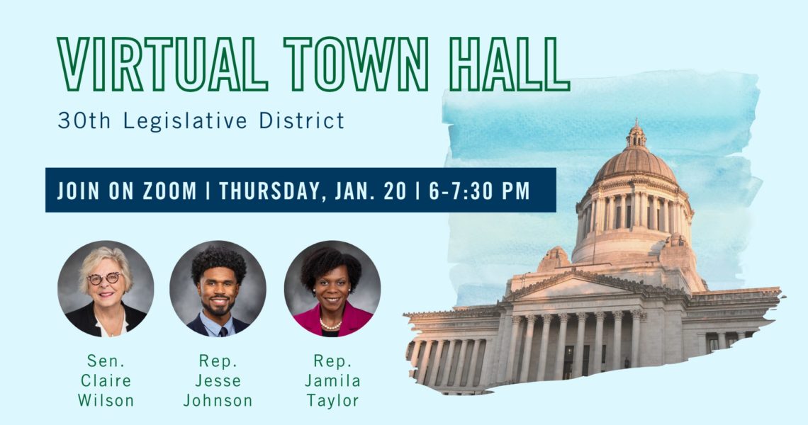 You’re invited! 30th Legislative District Virtual Town Hall on Jan. 20