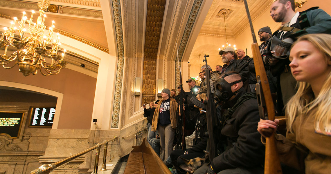 KUOW - Senate votes to ban open carry of firearms at Capitol and at demonstrations